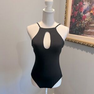 Black Becca peep hole one piece swim suit